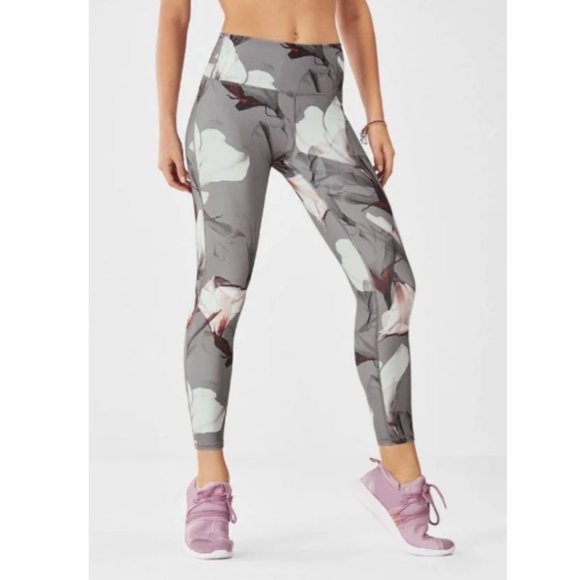 Fabletics Pants - FABLETICS Floral Mid-Rise Powerhold Leggings MEDIUM